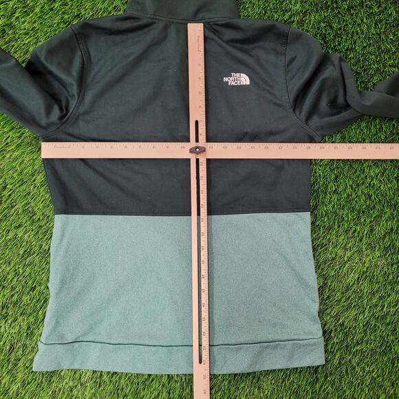 North-Face Colorblock Jacket Womens S/M 19x25 Green Black - Picture 4 of 16